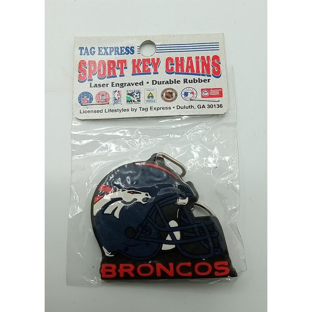 Vintage Tag Express Denver Broncos Sport Key Chain